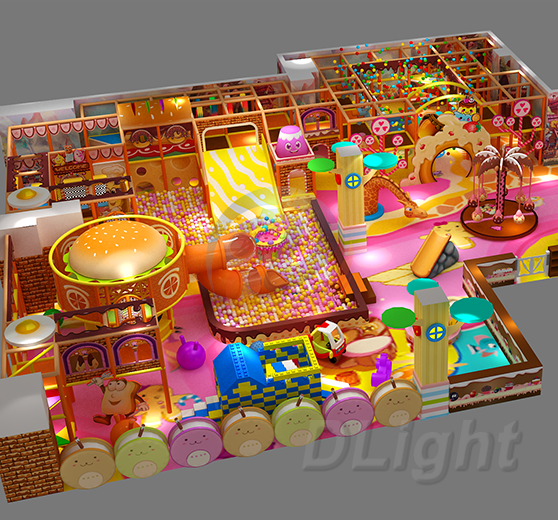 indoor playground colorful theme